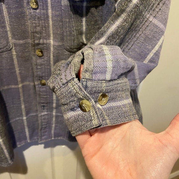 Vintage 90s Plaid Button Up Shirt Mens Large Protest Purple Grunge Nirvana - Picture 6 of 14